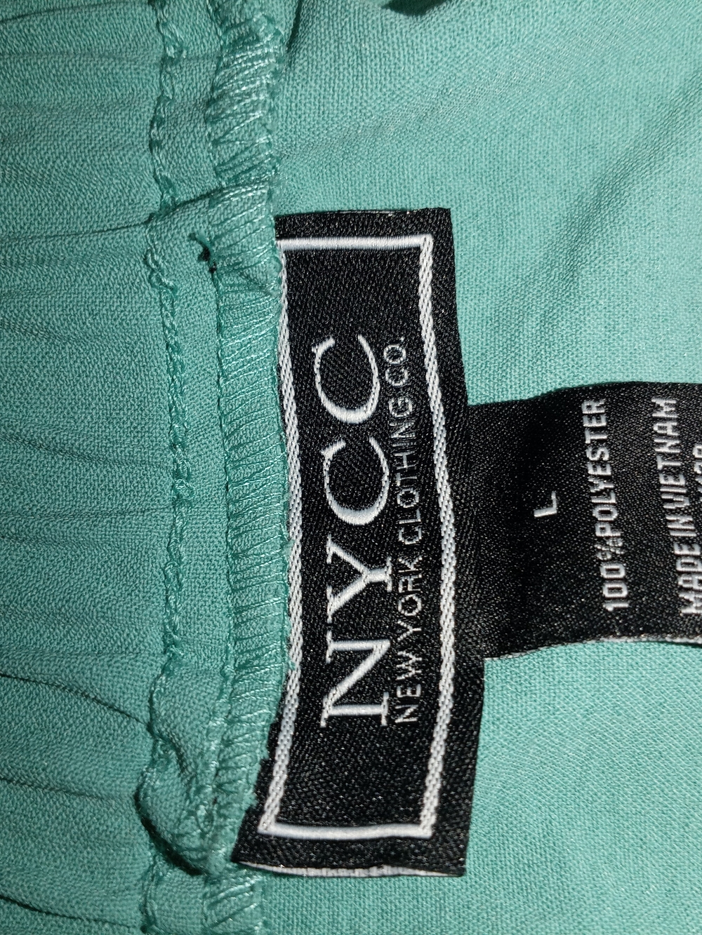 Women's Wide-Leg Drawstring Pants in Teal - Picture 3 of 4